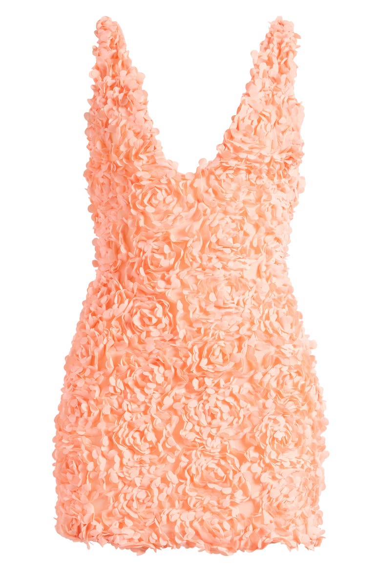 Faena 3D Flower Sleeveless Minidress, Alternate, color, PEACH NECTAR