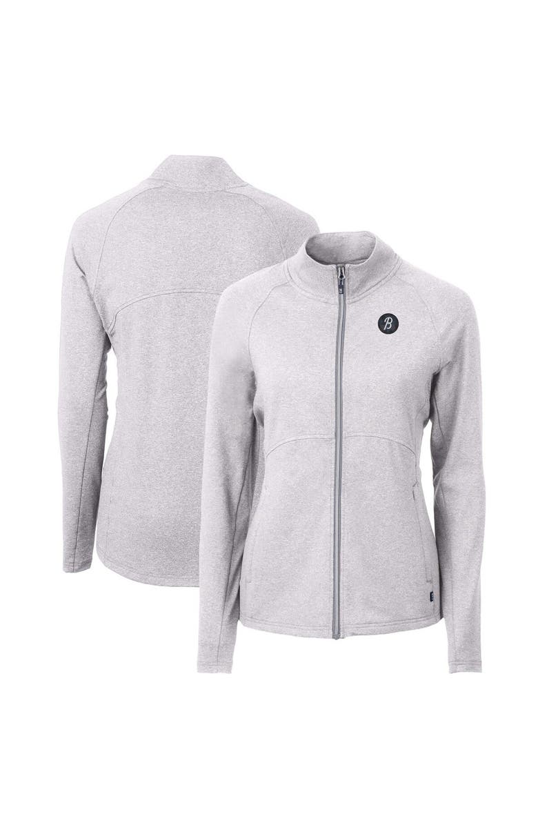 Cutter & Buck Women's Cutter & Buck Heather Gray Baltimore Orioles City Connect Adapt Eco Knit Recycled Full-Zip Jacket, Main, color,