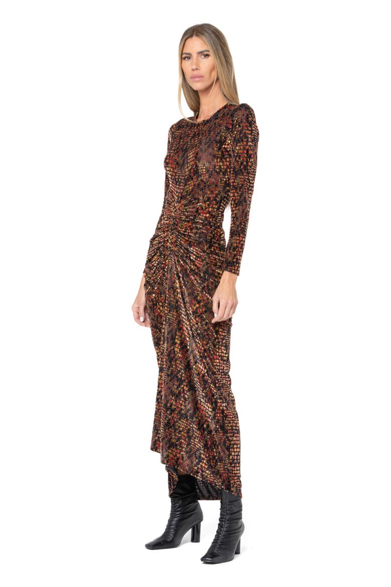 Elowen Dress, Alternate, color, RED MOSAIC