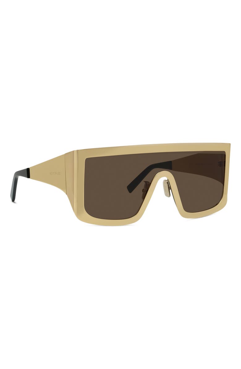 Givenchy GV 131mm Square Mask Sunglasses, Alternate, color, Gold / Brown