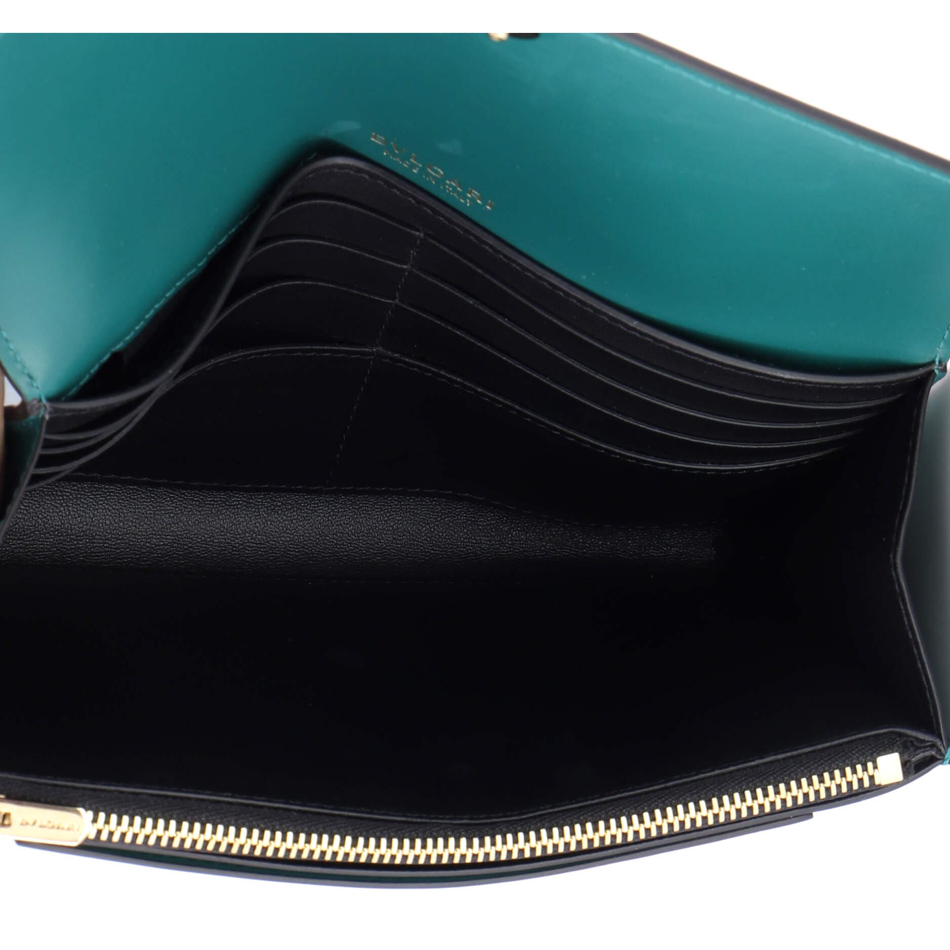 Serpenti Forever Wallet Leather, Alternate, color, Green