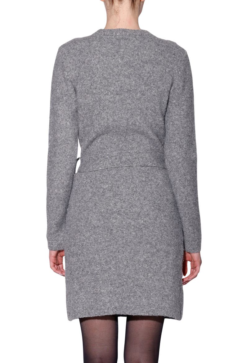 Beth Button Front Sweater Dress, Alternate, color, HEATHER GREY