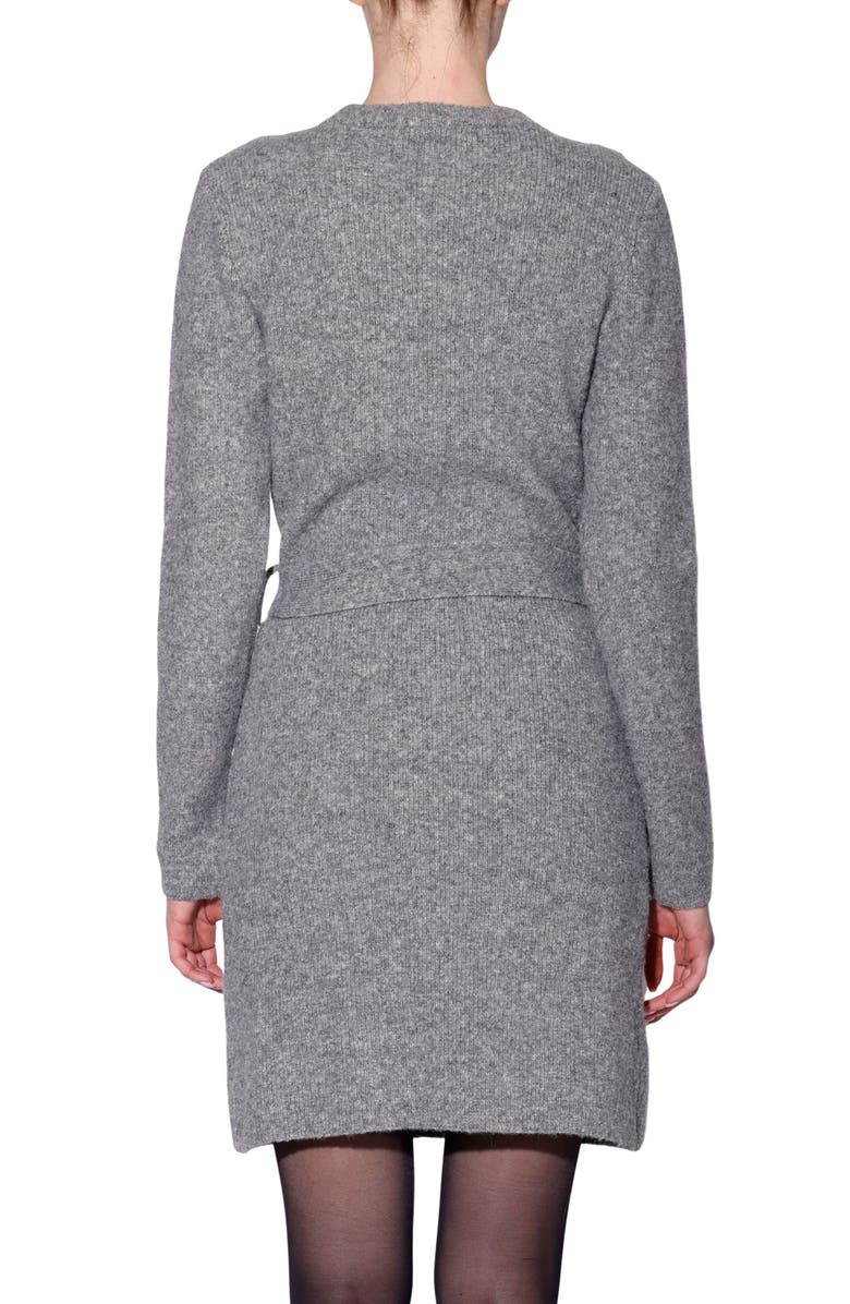 Walter Baker Beth Button Front Sweater Dress, Alternate, color, Heather Grey