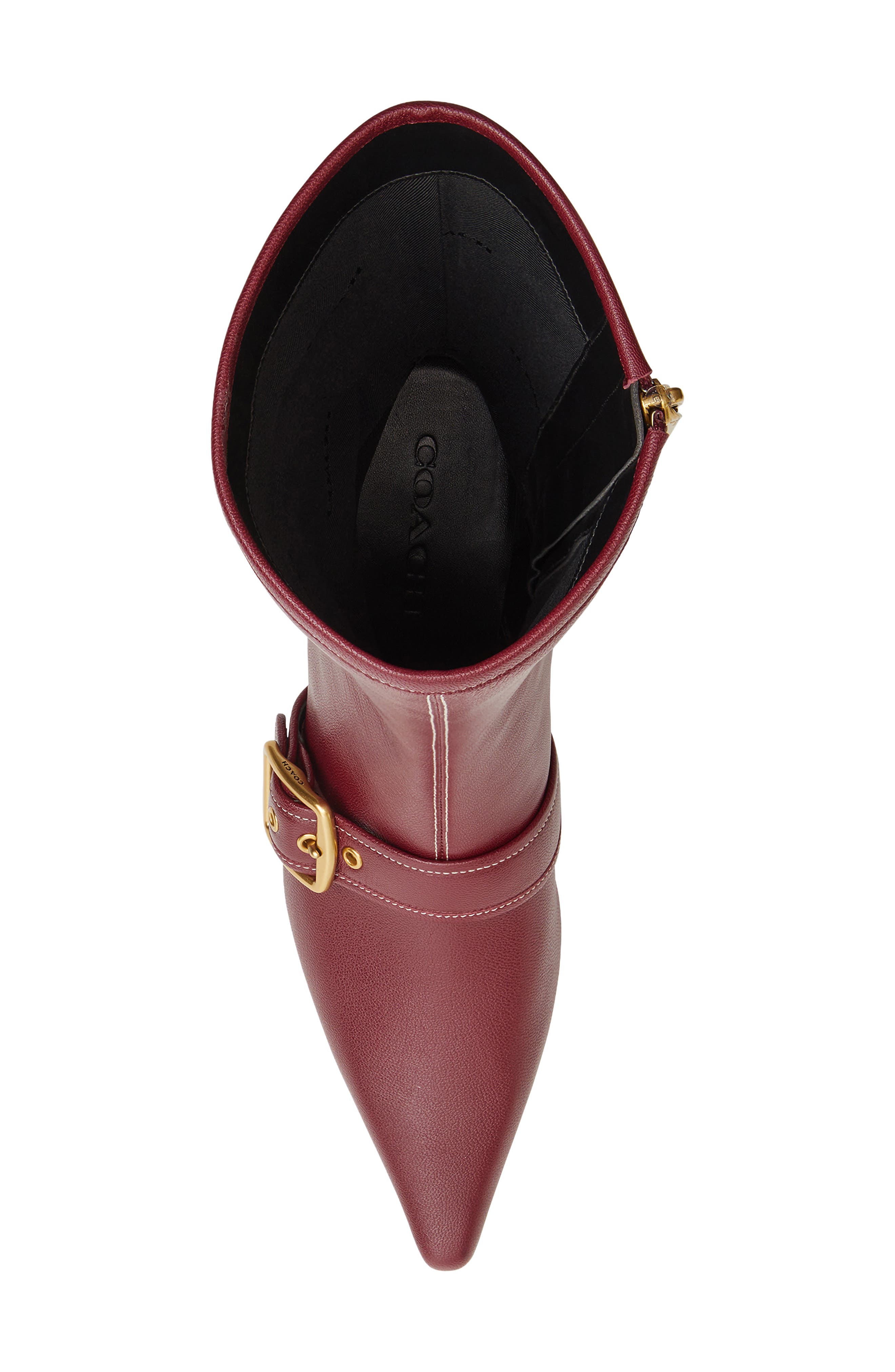 Margot Leather Boot, Alternate, color, DARK CHERRY