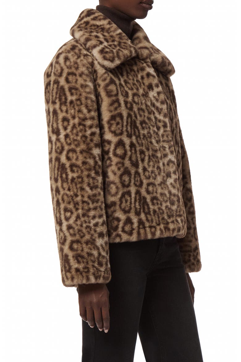 Elis Leopard Faux Fur Coat, Alternate, color, LIGHT LEOPARD