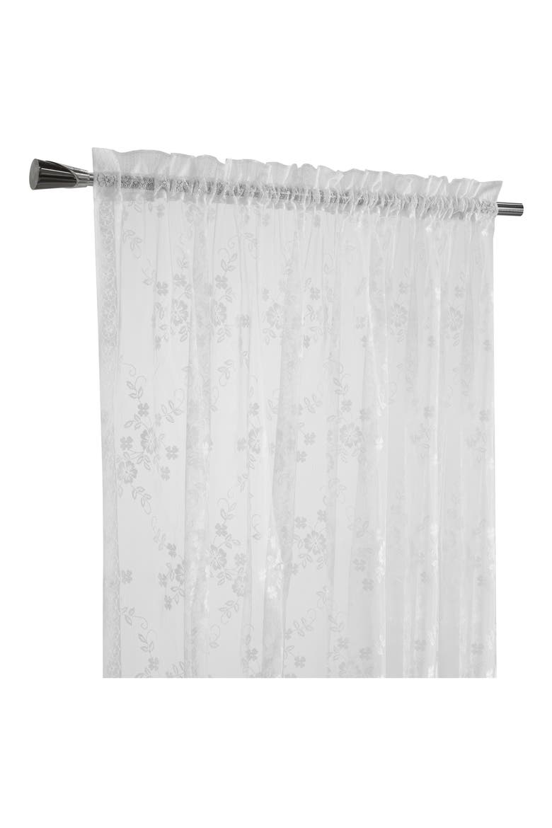 Single Indoor Curtain Panel, Alternate, color, WHITE