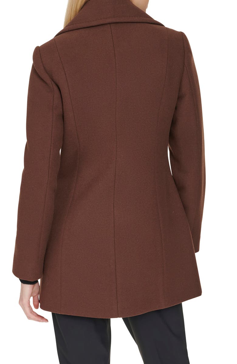 Cole Haan Fine Wool Blend Twill Peacoat, Alternate, color, 