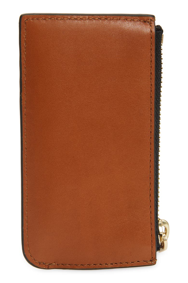 Leather Zip Wallet, Alternate, color, BRANDY