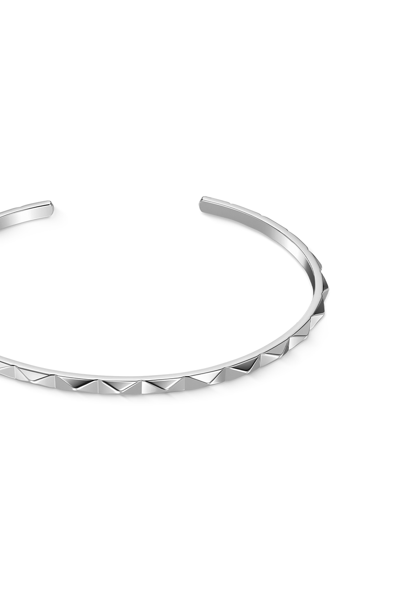 Open Spikes Bangle, Alternate, color, Silver