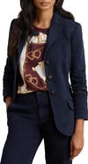 Lauren Ralph Lauren Herringbone Cotton Blend Jacquard Blazer