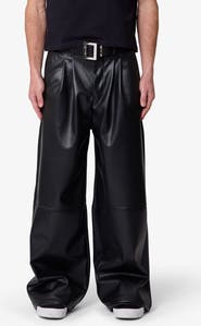 mnml Pleated Faux Leather Pants