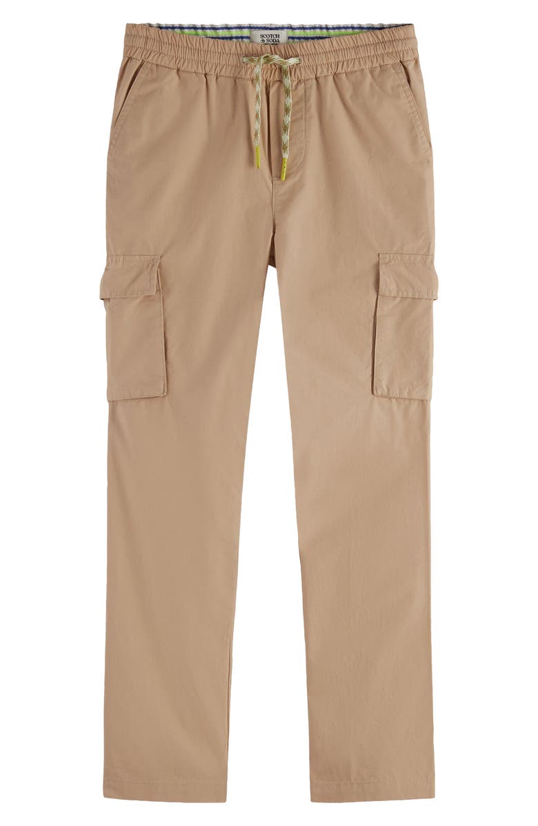 Scotch & Soda Kids' Straight Leg Cotton Cargo Pants, Main, color, Soft Camel