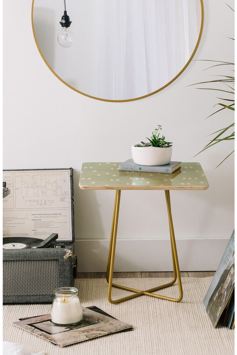 Little Arrow Design Evergreen Side Table, Alternate, color, GREEN