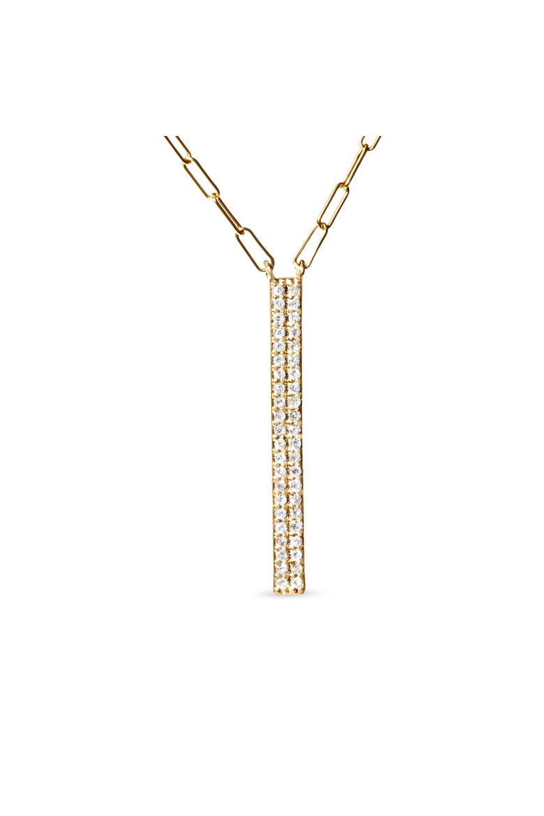 14K Yellow Gold 3/8 Cttw Two-Strand Marquise and Bar Charm Paper Clip Necklace, Alternate, color, Yellow