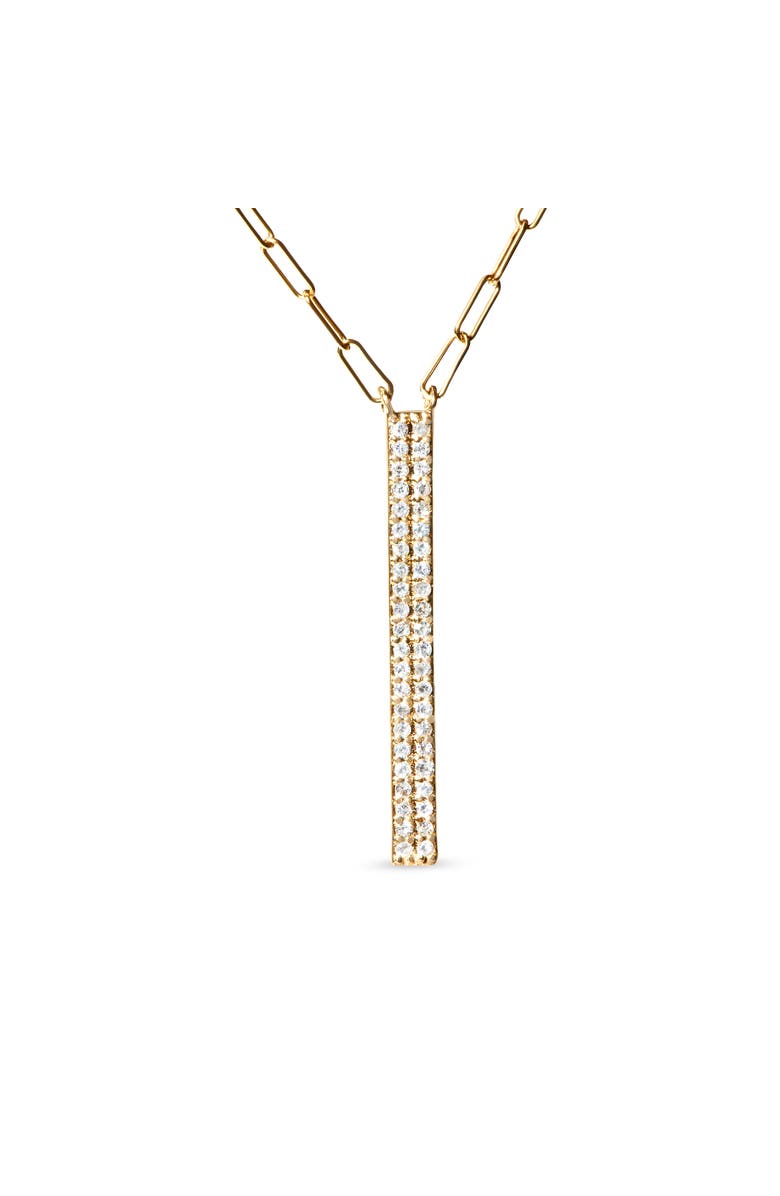 Haus of Brilliance 14K Yellow Gold 3/8 Cttw Two-Strand Marquise and Bar Charm Paper Clip Necklace, Alternate, color, Yellow