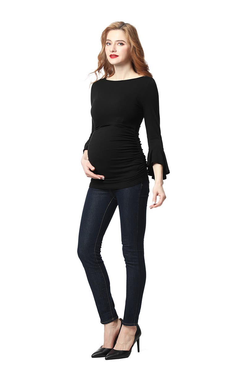 Kimi and Kai Andrea Ruched Maternity Top, Alternate, color,