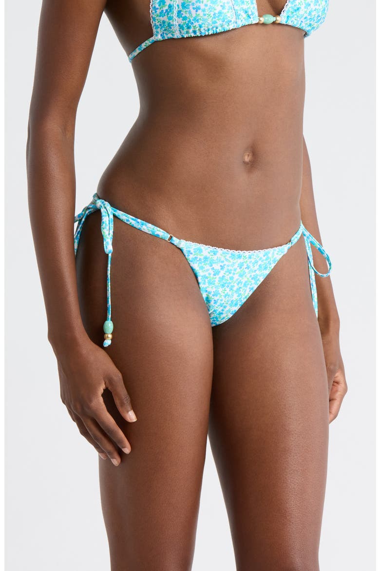 Decorative Side Tie Bikini Bottoms, Alternate, color, OCEAN AURA