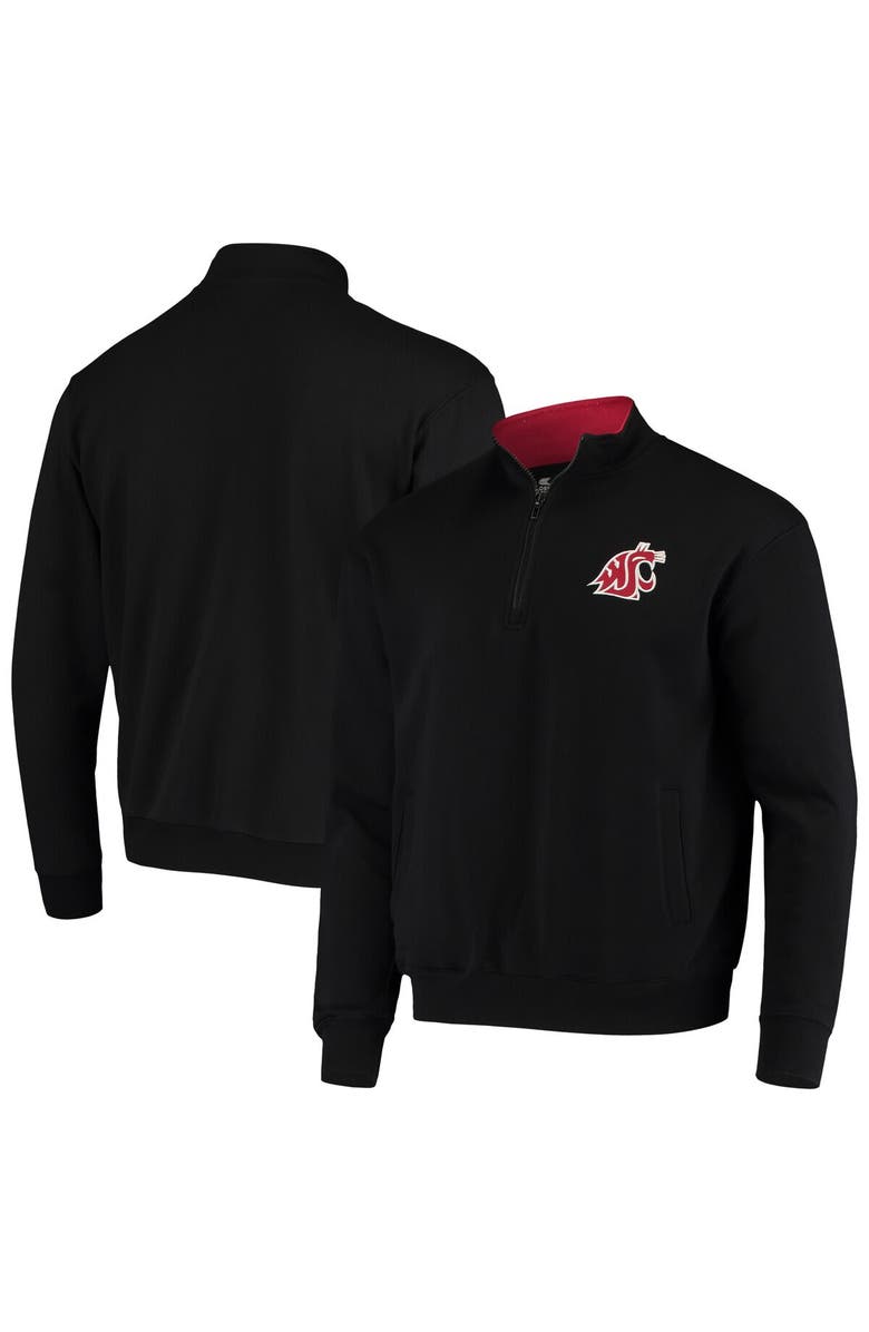 COLOSSEUM Men's Colosseum Black Washington State Cougars Tortugas Logo Quarter-Zip Jacket, Main, color, Black