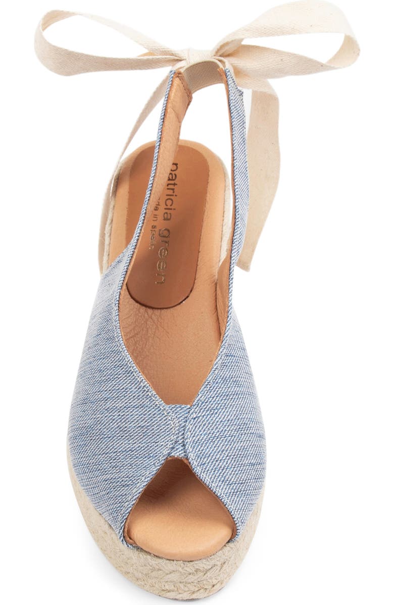 patricia green Dolce Espadrille Wedge Sandal, Alternate, color, Denim Lurex