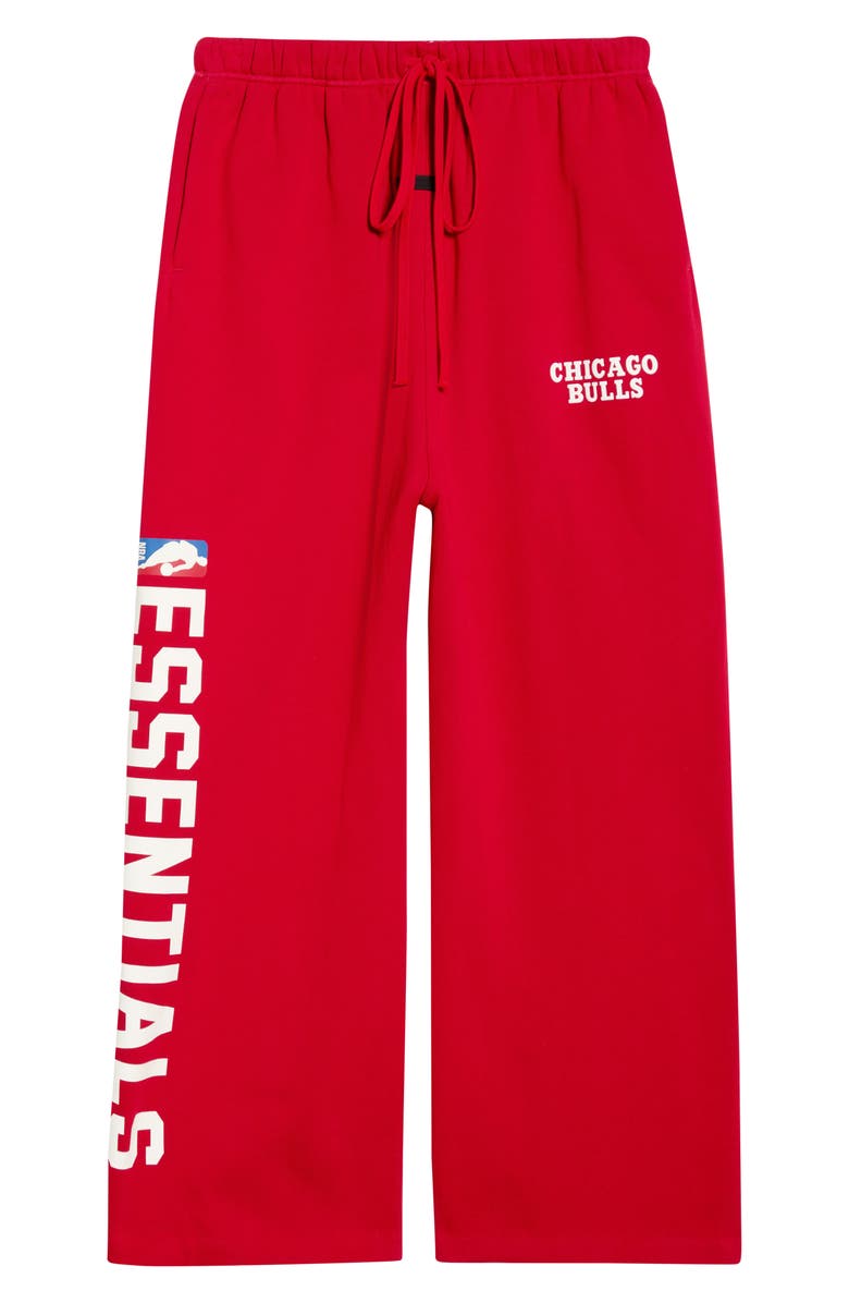 Fear of God Essentials x NBS Bulls Lounge Fit Sweatpants, Alternate, color, Red