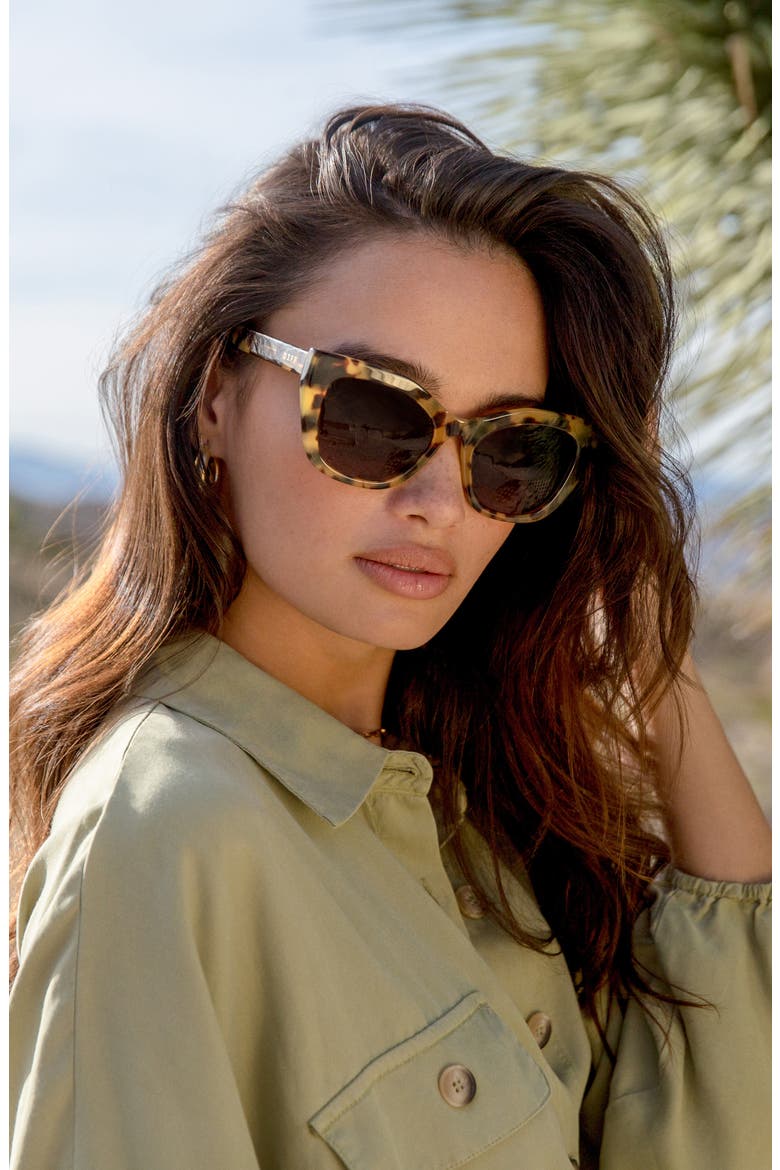 Georgia 54mm Cat Eye Sunglasses, Alternate, color, AMBER TORTOISE/ BROWN GRADIENT