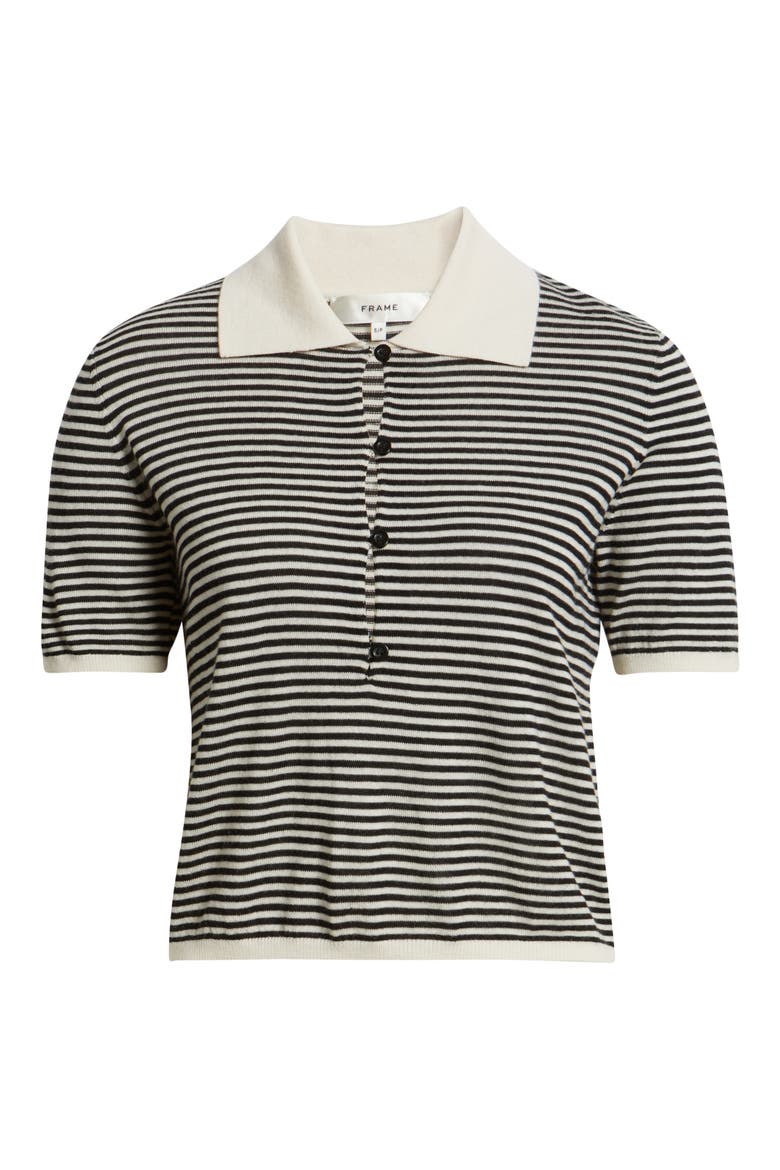 The Smart Stripe Polo Top, Alternate, color, CREAM MULTI