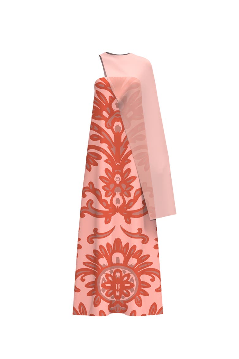 Elia Tubi Strapless Shawl Dress, Alternate, color, Elia Rose