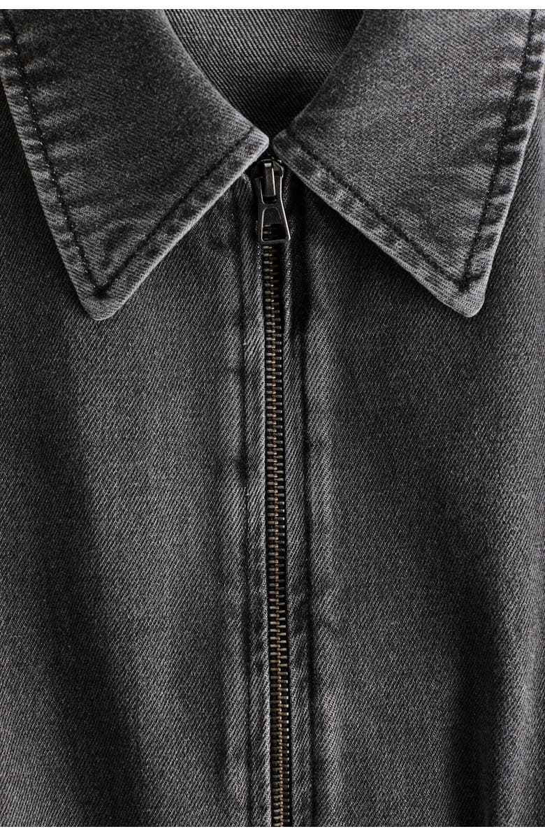 H&M Oversized Denim Jacket, Alternate, color, Dark Denim Gray