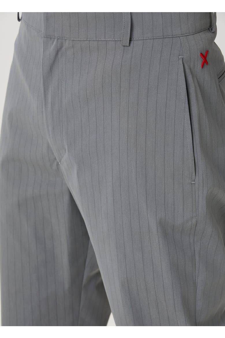 Cotton Blend Striped Woven Casual Pant, Alternate, color, grey