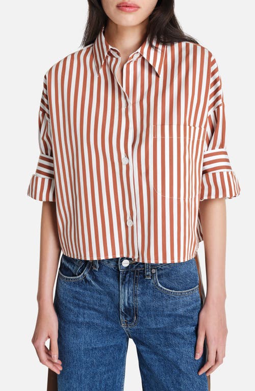 Twp Next Ex Striped Button-front Shirt In Multi