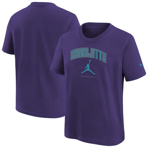 Youth Jordan Brand Purple Charlotte Hornets Essential Cities T-Shirt