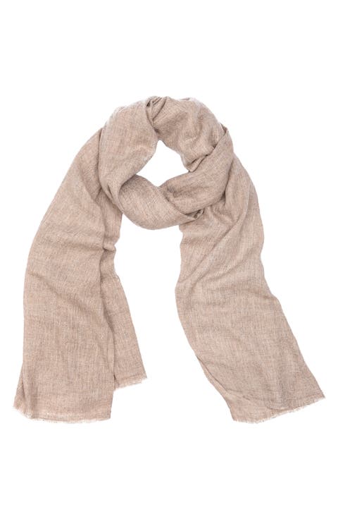 Wool Blend Fringe Scarf