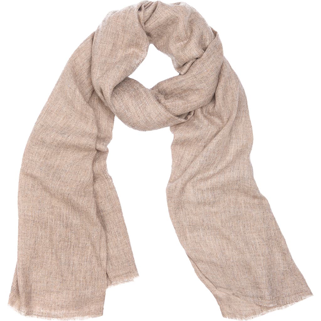 Saachi Delicate Wool-blend Scarf In Beige