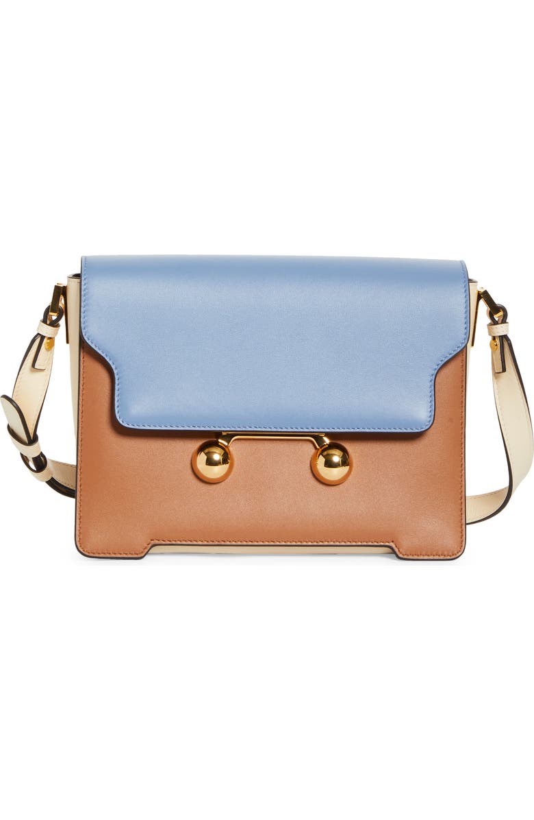 Marni Medium Trunkaroo Colorblock Leather Shoulder Bag, Main, color,