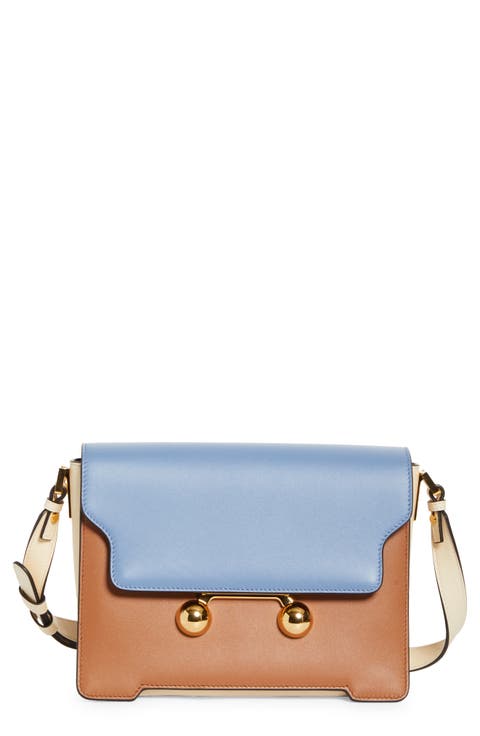 Medium Trunkaroo Colorblock Leather Shoulder Bag