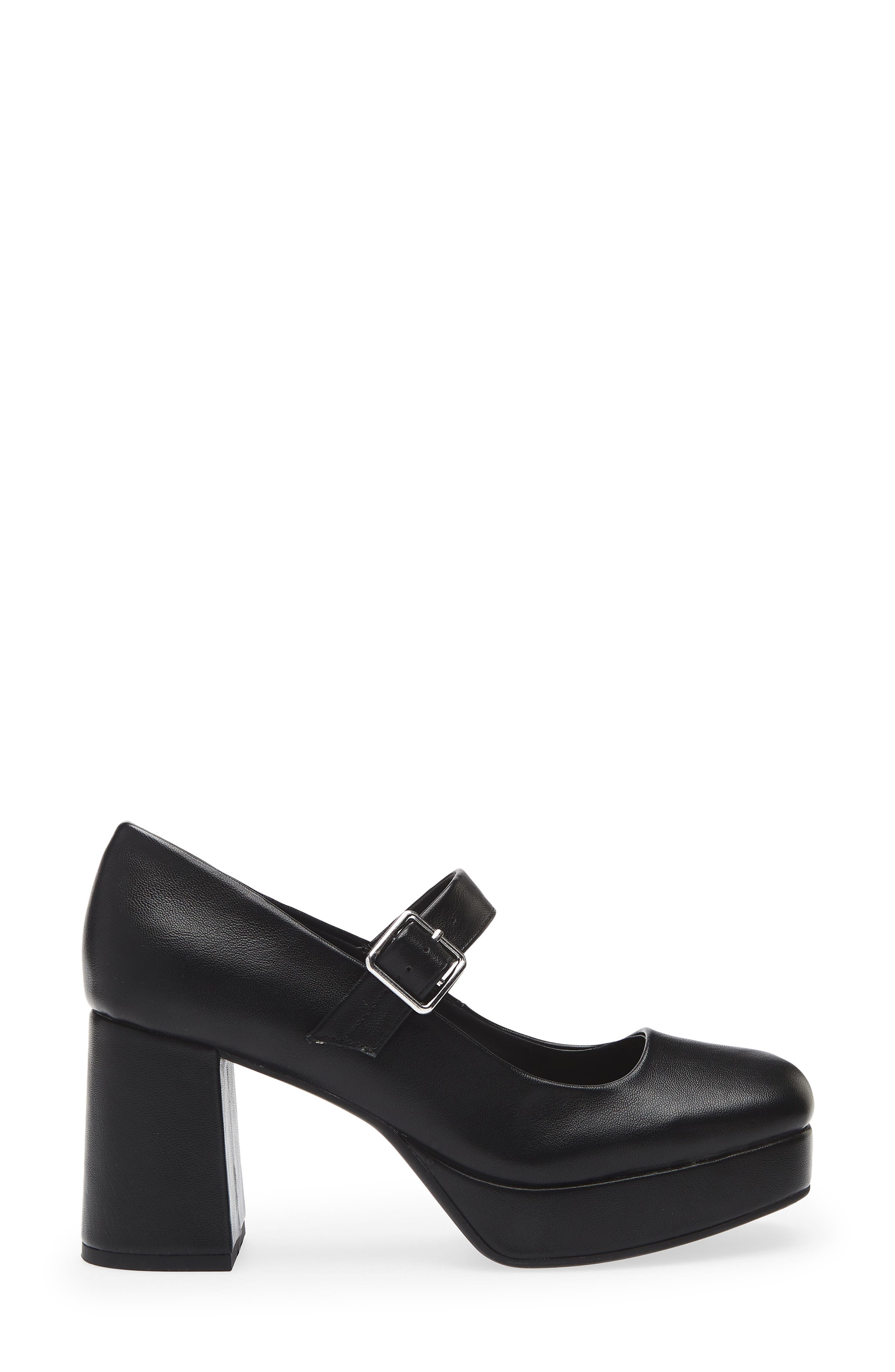 Reaction Kenneth Cole Klair Block Heel Mary Jane, Alternate, color, Black Smooth
