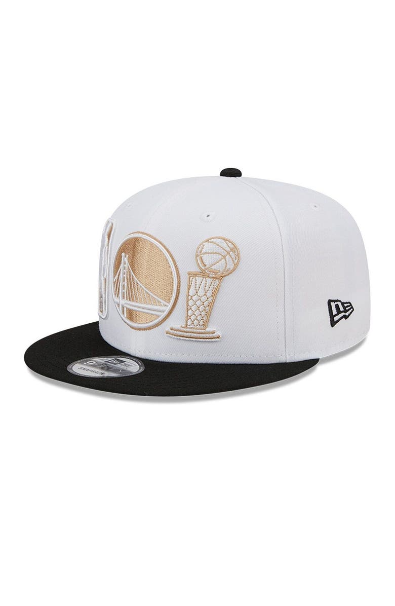 New Era White Golden State Warriors 2022 NBA Finals Champions Ring Night Celebration 9FIFTY Snapback Adjustable Hat, Alternate, color,