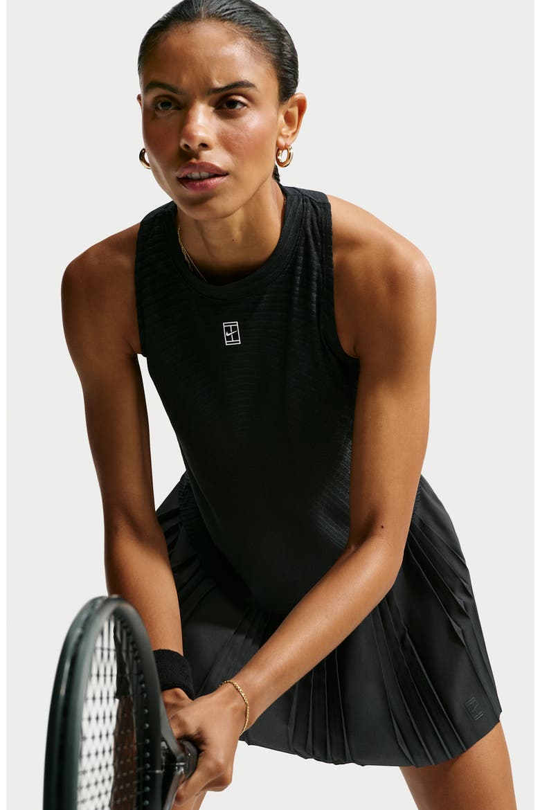 Court Dri-FIT Mesh Performance Tank, Alternate, color, BLACK/ WHITE