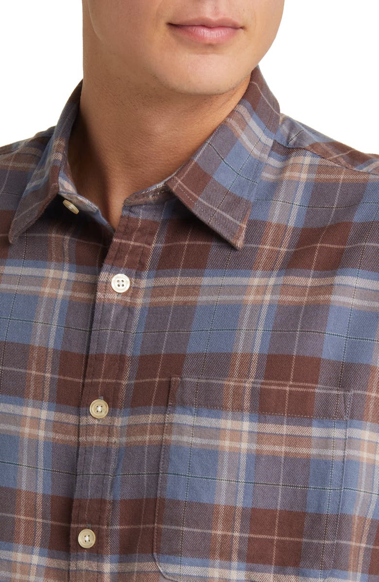 NN07 Deon 5465 Plaid Organic Cotton Flannel Button-Up Shirt, Alternate, color, 
