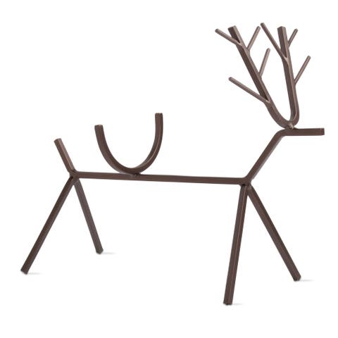 Antique Bronze Reindeer Wine Bottle Holder for Christmas Bar