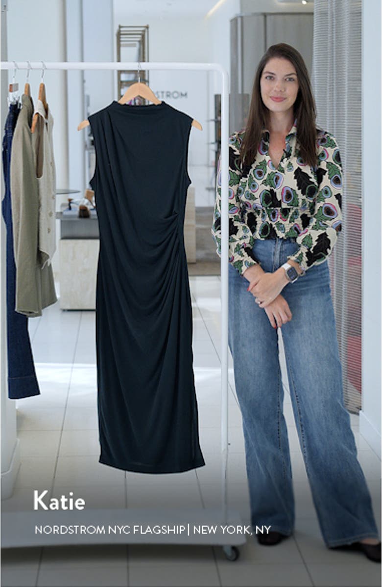 Beau Ruched Sheath Midi Dress, sales video thumbnail
