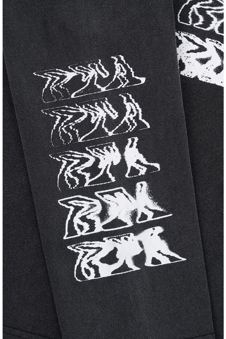 Loris Double Layer Long Sleeve Graphic T-Shirt, Alternate, color, BLACK SMOKY