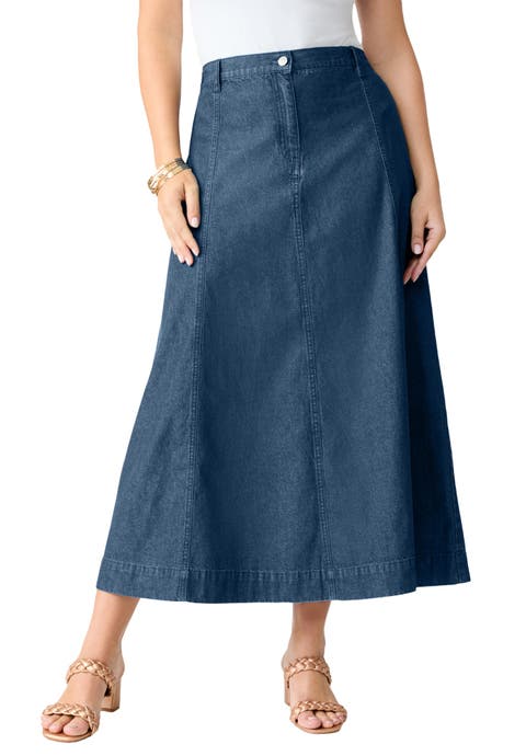 Plus Size 24/7 Stretch A Line Maxi Skirt (Plus)