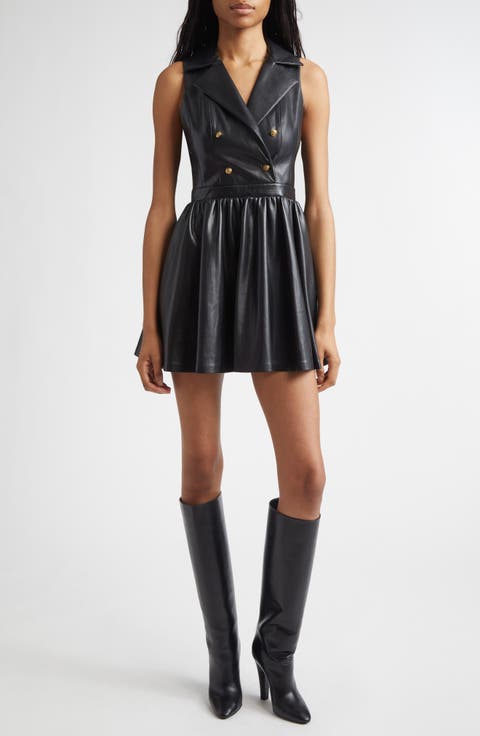 Emmy Faux Leather Sleeveless Dress
