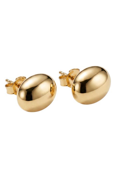 Oval Stud Earrings