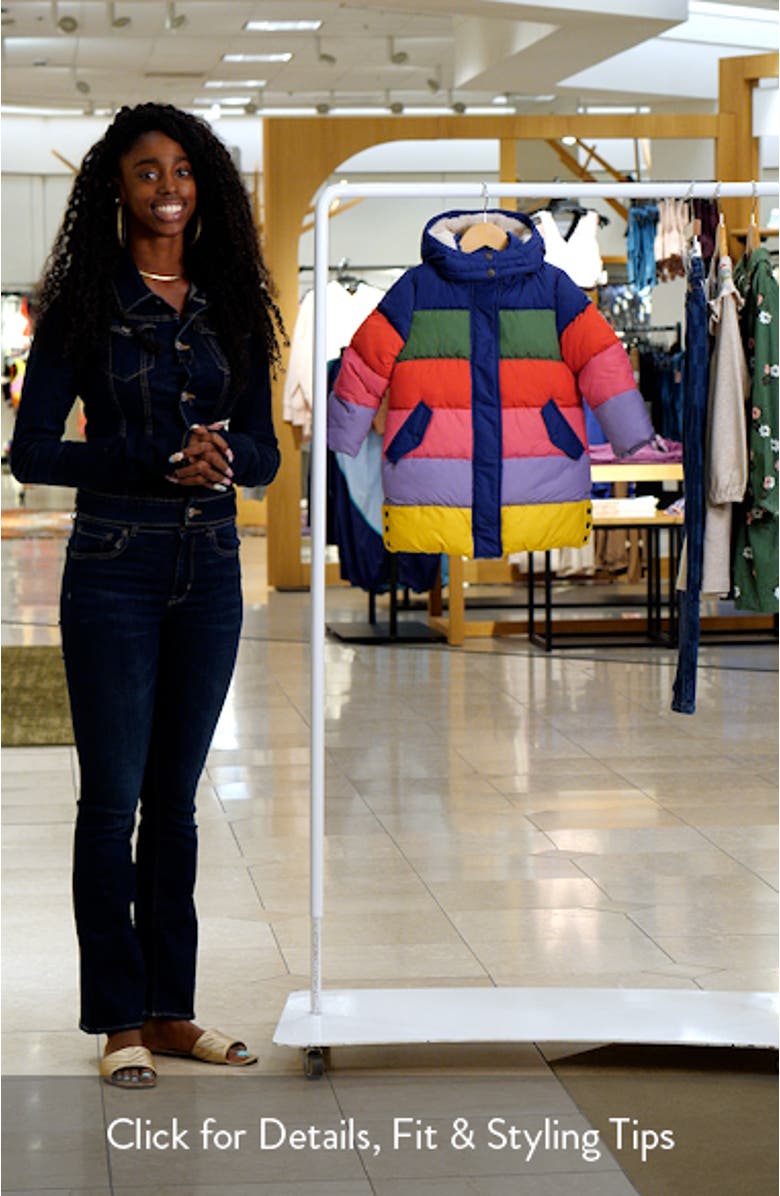 Kids' Longline Hooded Quilted Puffer Coat, sales video thumbnail