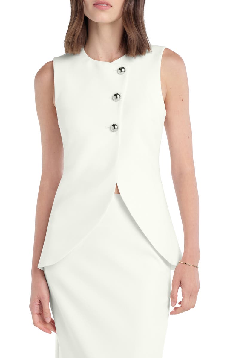 Favorite Daughter The Rachel Asymmetric Vest, Main, color, Pearl