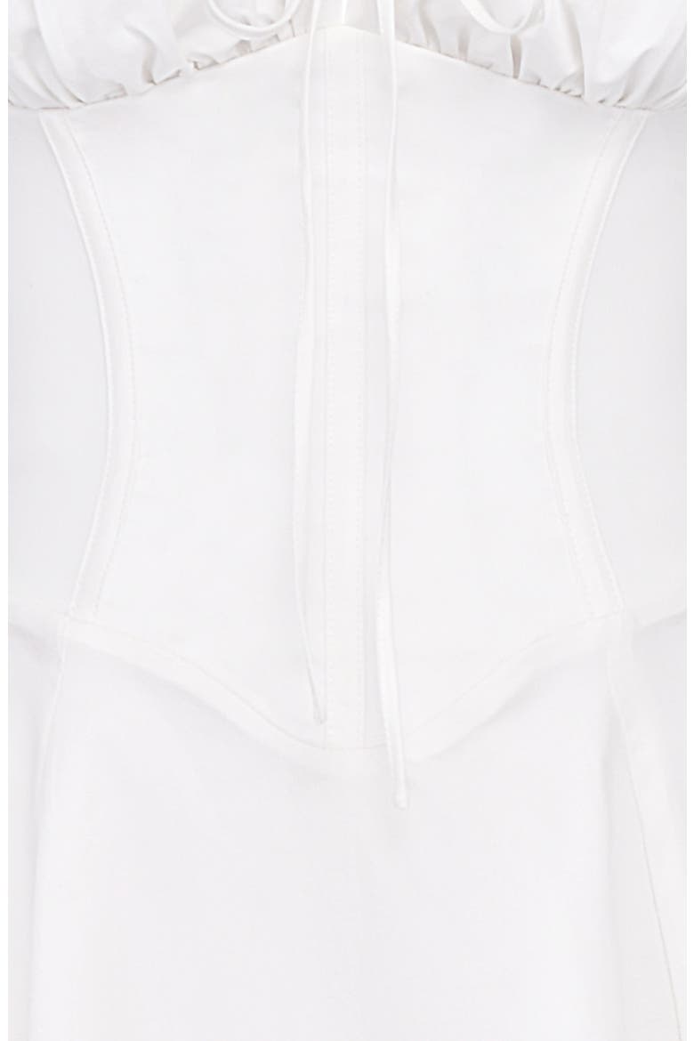 Carmen Bustier Sundress, Alternate, color, WHITE