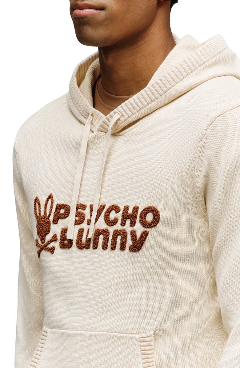 Psycho Bunny Xavier Chenille Logo Hooded Sweater, Alternate, color, 