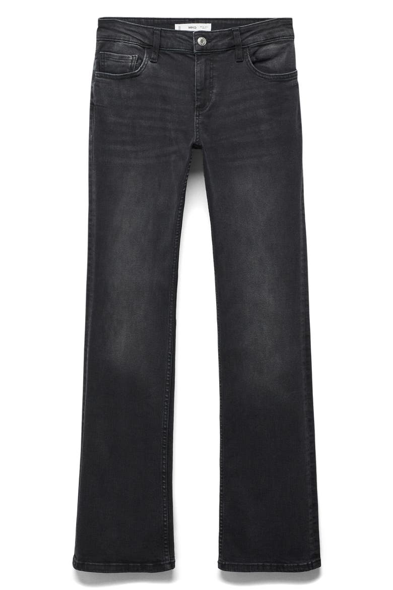 Low Rise Flare Jeans, Alternate, color, BLACK DENIM